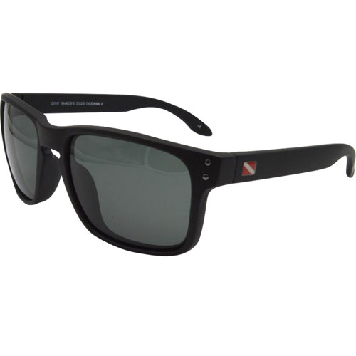 Dive Shades Oceana II Polarized Sunglasses Matte Black/G15
